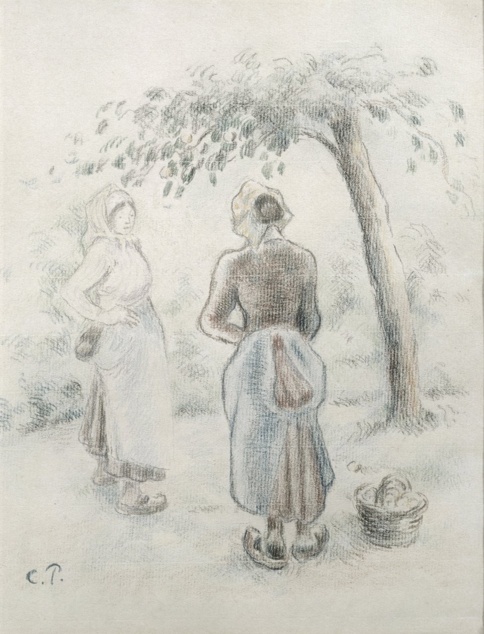 La mujer bajo el manzano, c. 1896 de Camille Jacob Pissarro