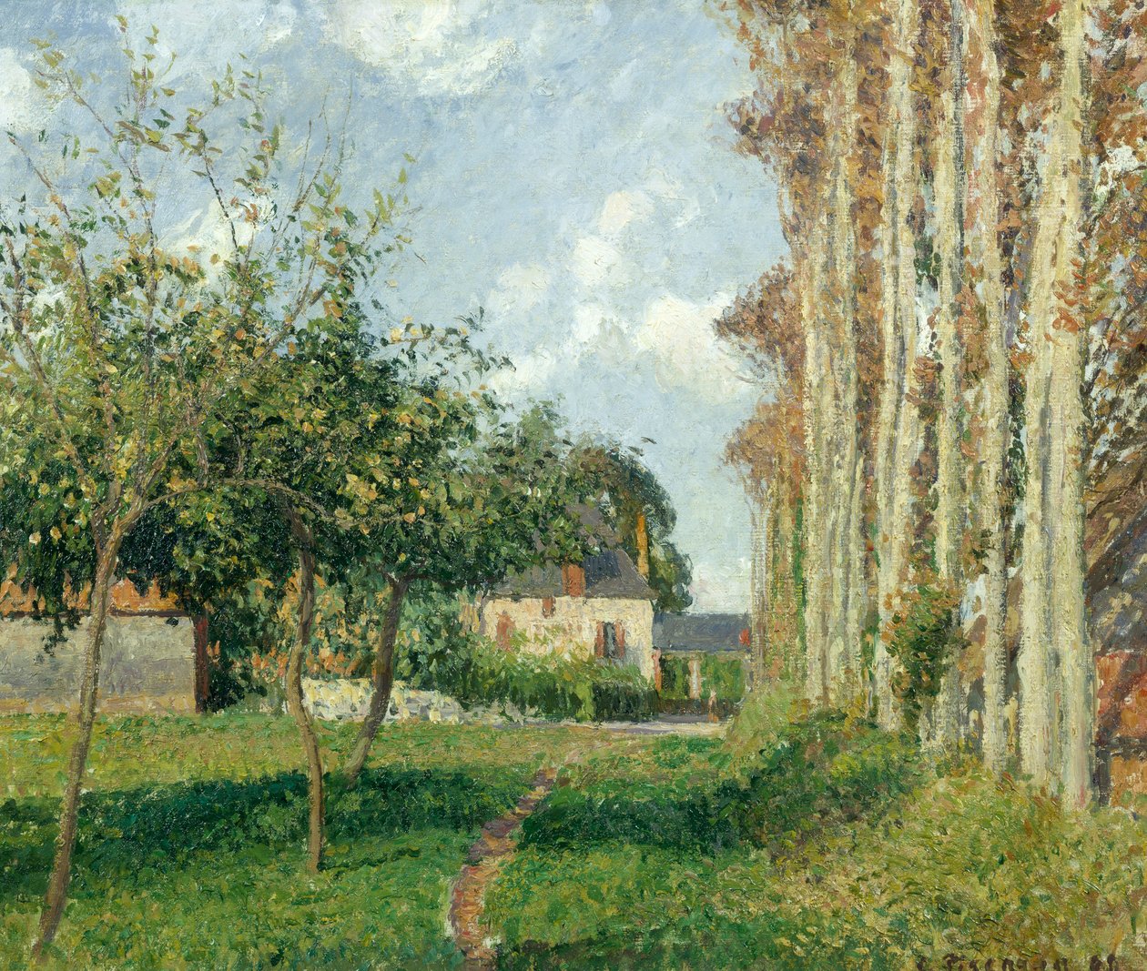 Varengeville, la posada del señorío, tarde, 1889 de Camille Jacob Pissarro
