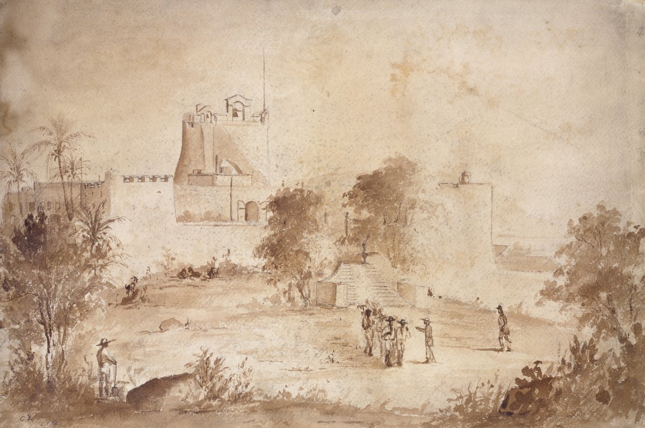 Vista de una fortaleza militar de Camille Jacob Pissarro