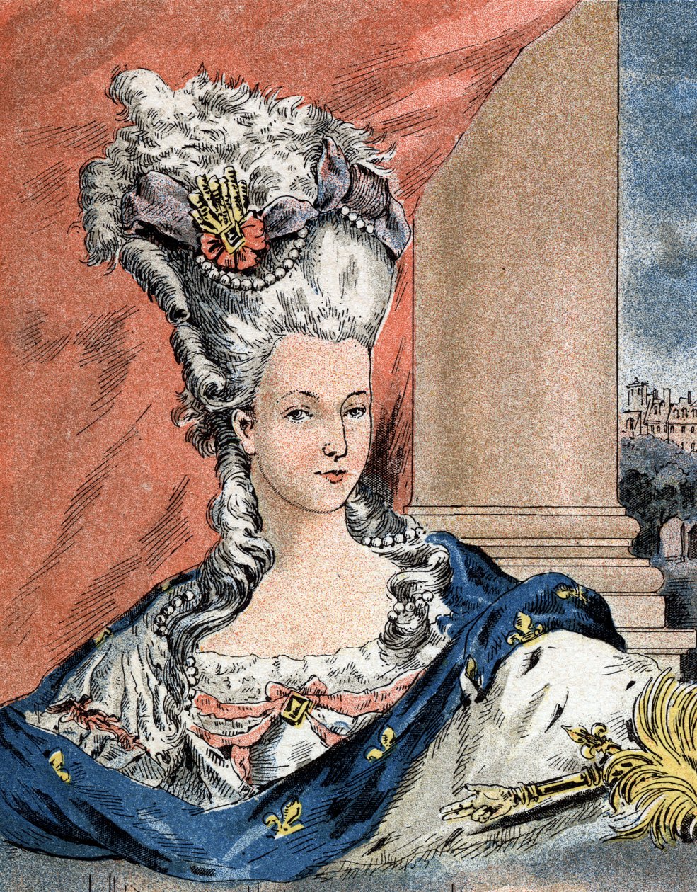 Retrato de María Antonieta de Lorena Habsburgo, reina de Francia (1755-1793). de Camille Gilbert