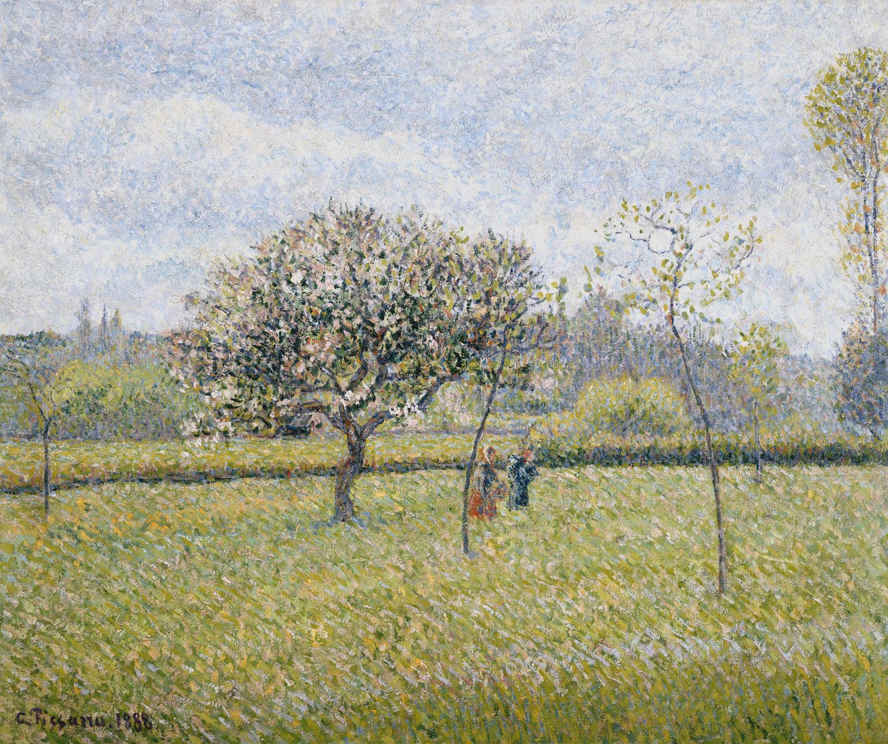 Manzano en flor en Eragny, 1888 de Camille Jacob Pissarro