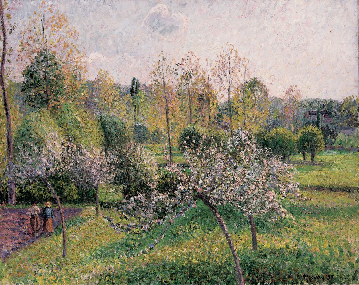 Manzanos en flor, Eragny, 1895 de Camille Jacob Pissarro