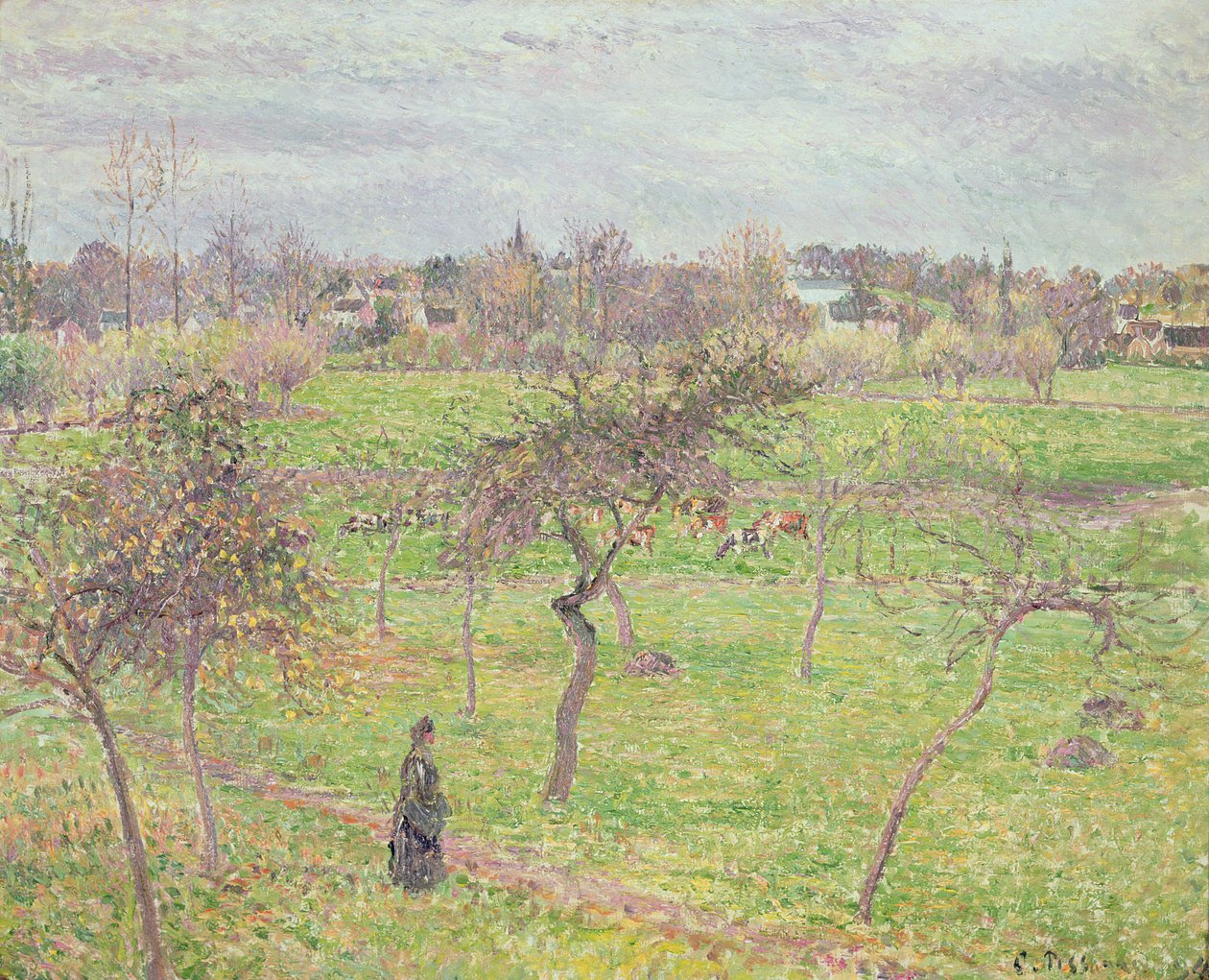 Manzanos en un prado en Eragny, 1894 de Camille Jacob Pissarro
