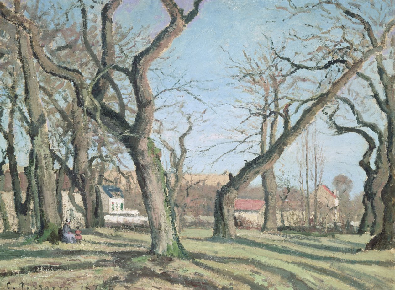 Castaños en Louveciennes, 1872 de Camille Jacob Pissarro