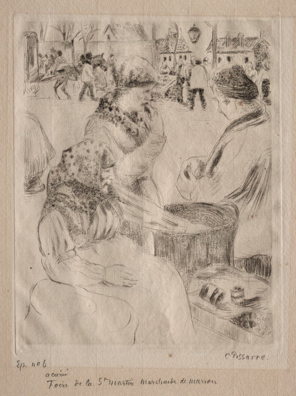 Vendedor de Castañas, 1878 de Camille Jacob Pissarro