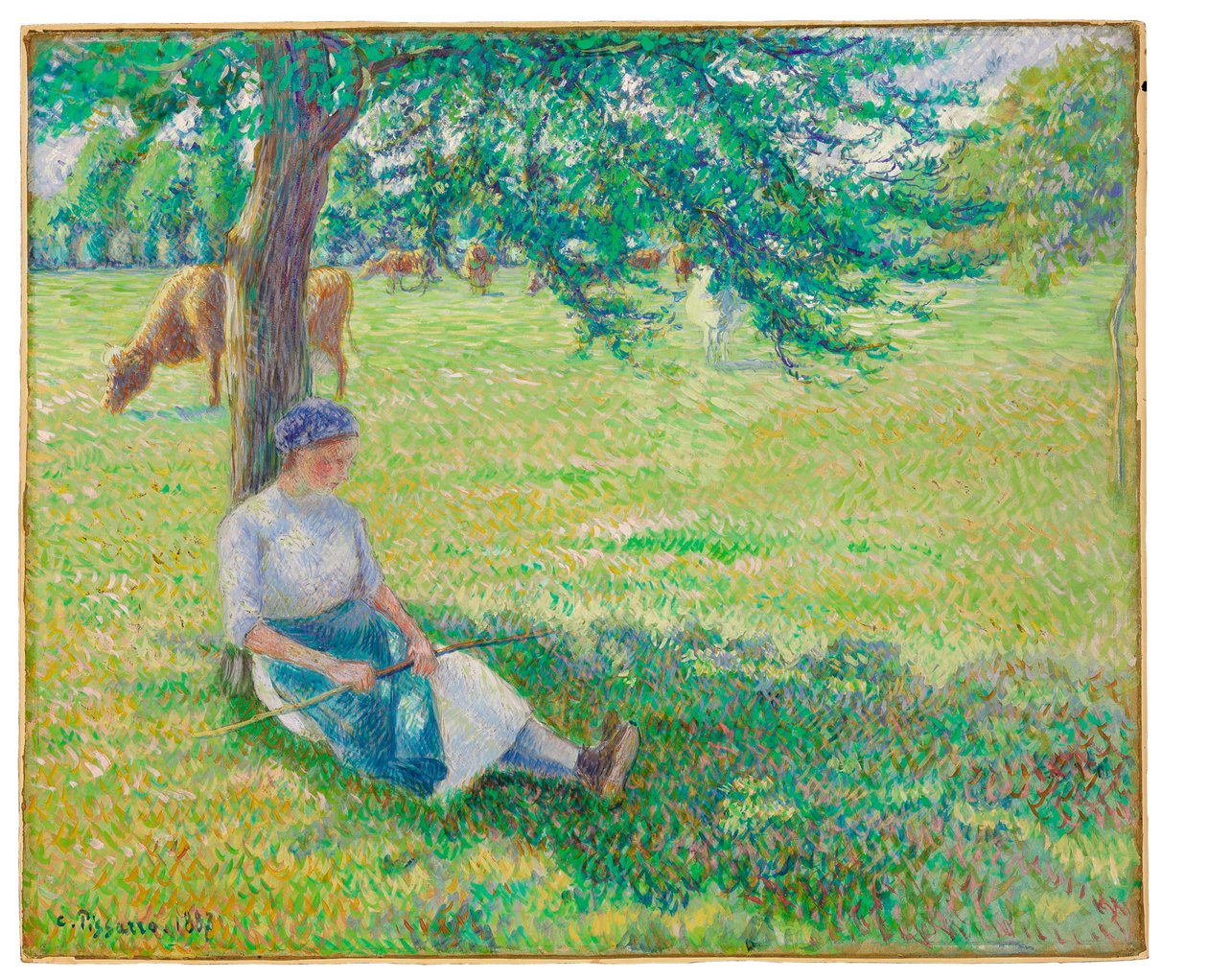 Vaquera, Eragny, 1887 de Camille Jacob Pissarro