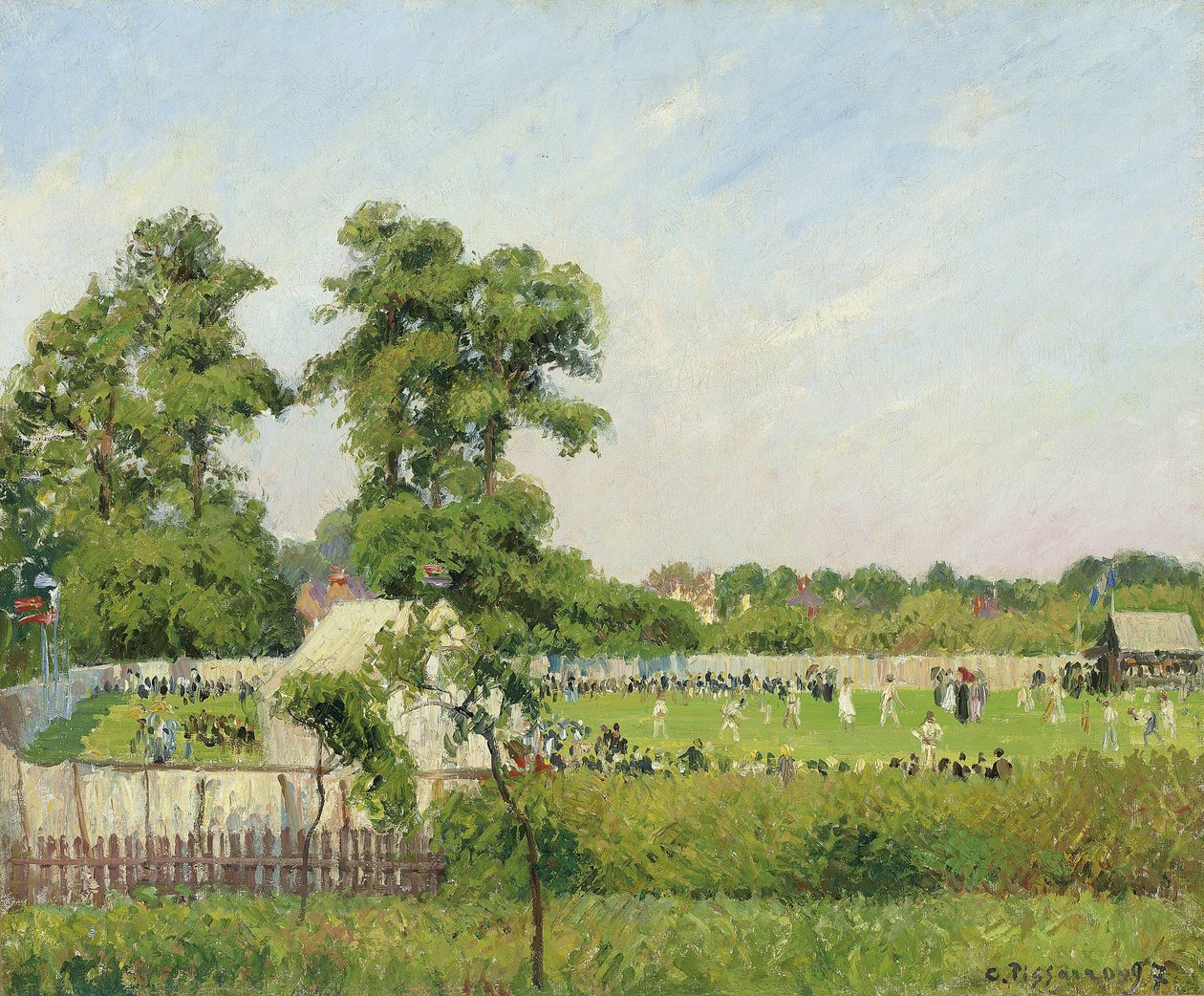 Partido de cricket en Bedford Park, Londres de Camille Jacob Pissarro