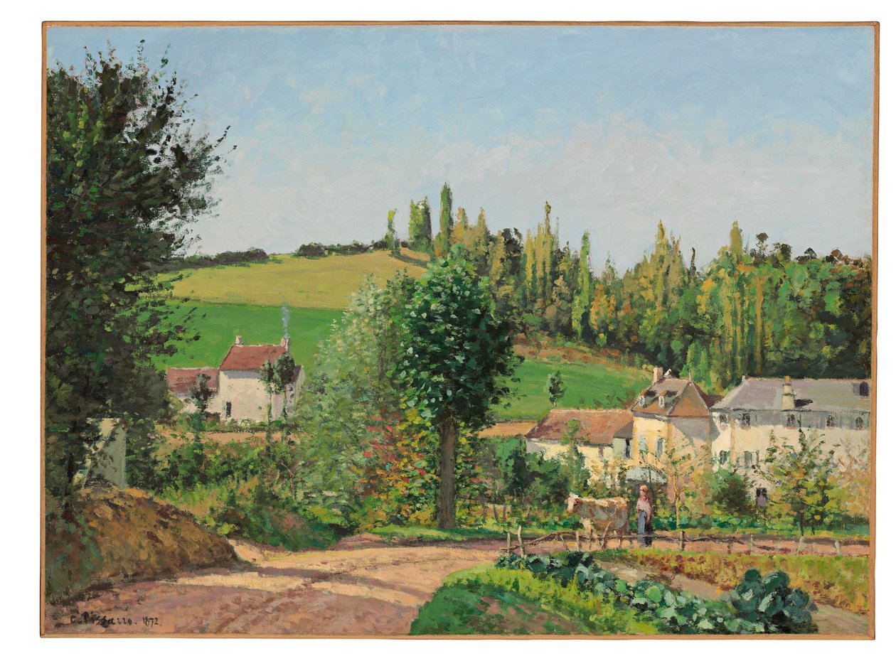 Hamlet cerca de Pontoise, 1872 de Camille Jacob Pissarro