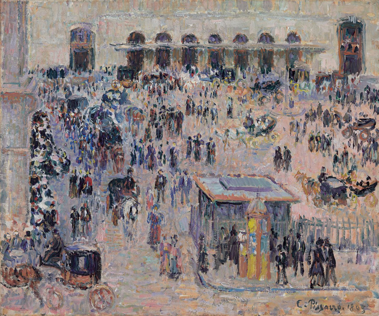 La Plaza del Havre y la Estación Saint-Lazare, 1893 de Camille Jacob Pissarro