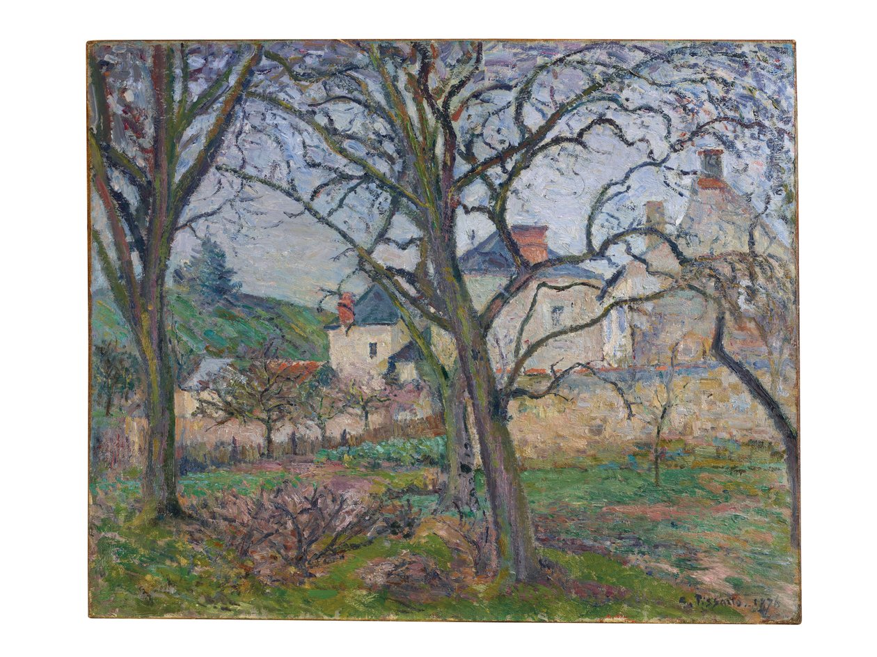 El jardín de Maubuisson, visto hacia la costa Saint-Denis, Pontoise, 1876 de Camille Jacob Pissarro