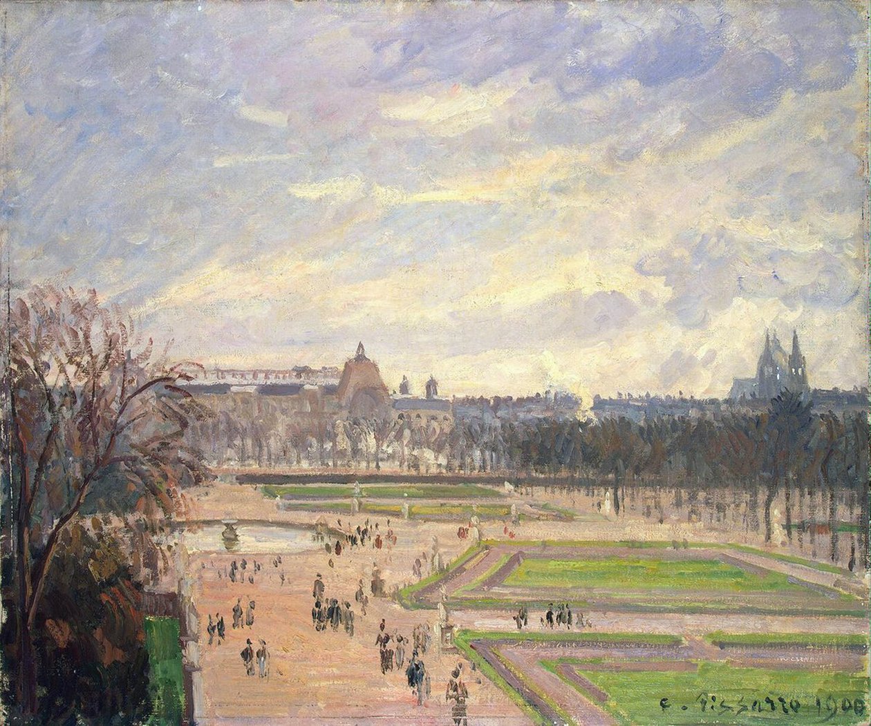 El jardín de las Tullerías, pintura de Camille Pissaro (1830-1903), óleo sobre lienzo de Camille Jacob Pissarro