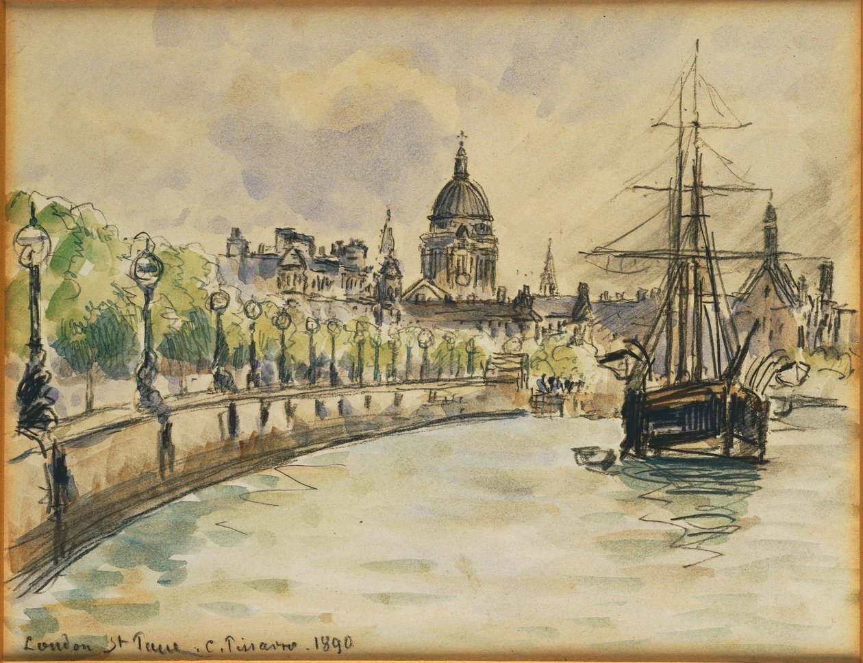 Londres, Catedral de San Pablo, 1890 de Camille Jacob Pissarro
