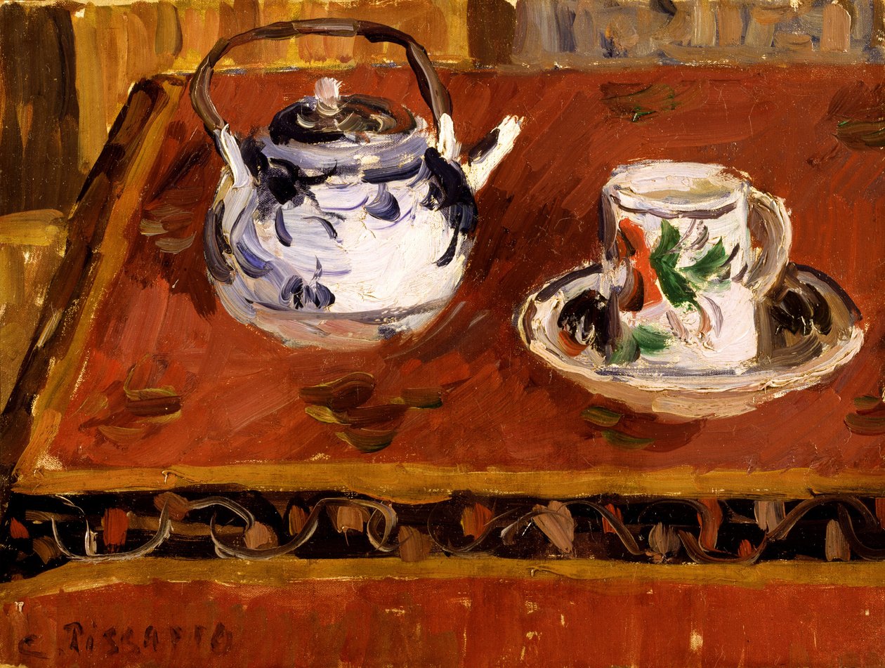 Naturaleza muerta, taza y tetera, 1899 de Camille Jacob Pissarro