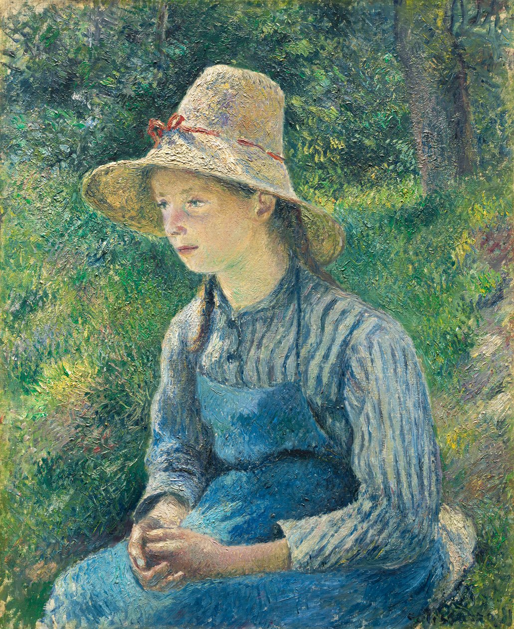 Niña campesina con sombrero de paja, 1881 de Camille Jacob Pissarro