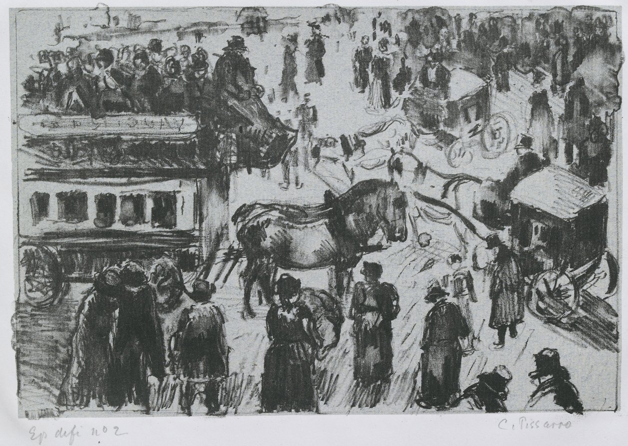 Place du Havre, París, c. 1897 de Camille Jacob Pissarro