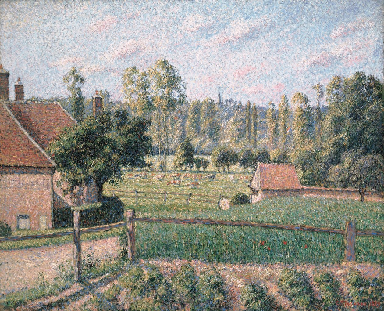 Pradera en Eragny, 1889 de Camille Jacob Pissarro