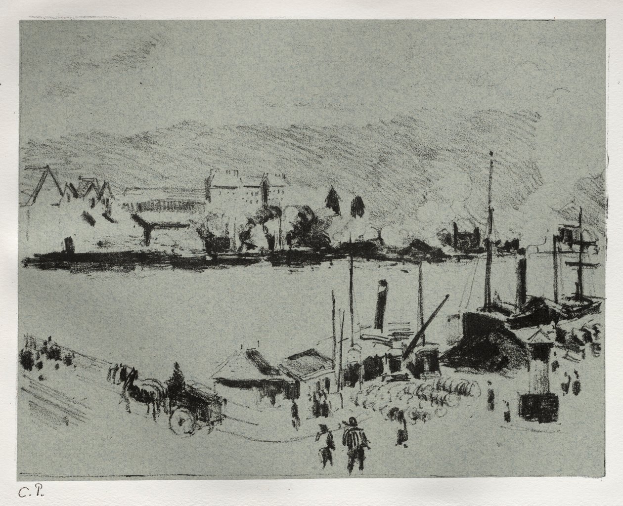 Quai Boieldieu en Rouen de Camille Jacob Pissarro