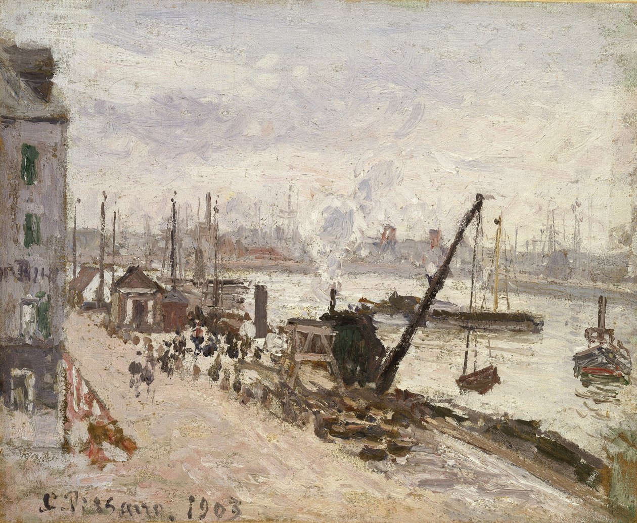 Muelle en Le Havre, 1903 de Camille Jacob Pissarro