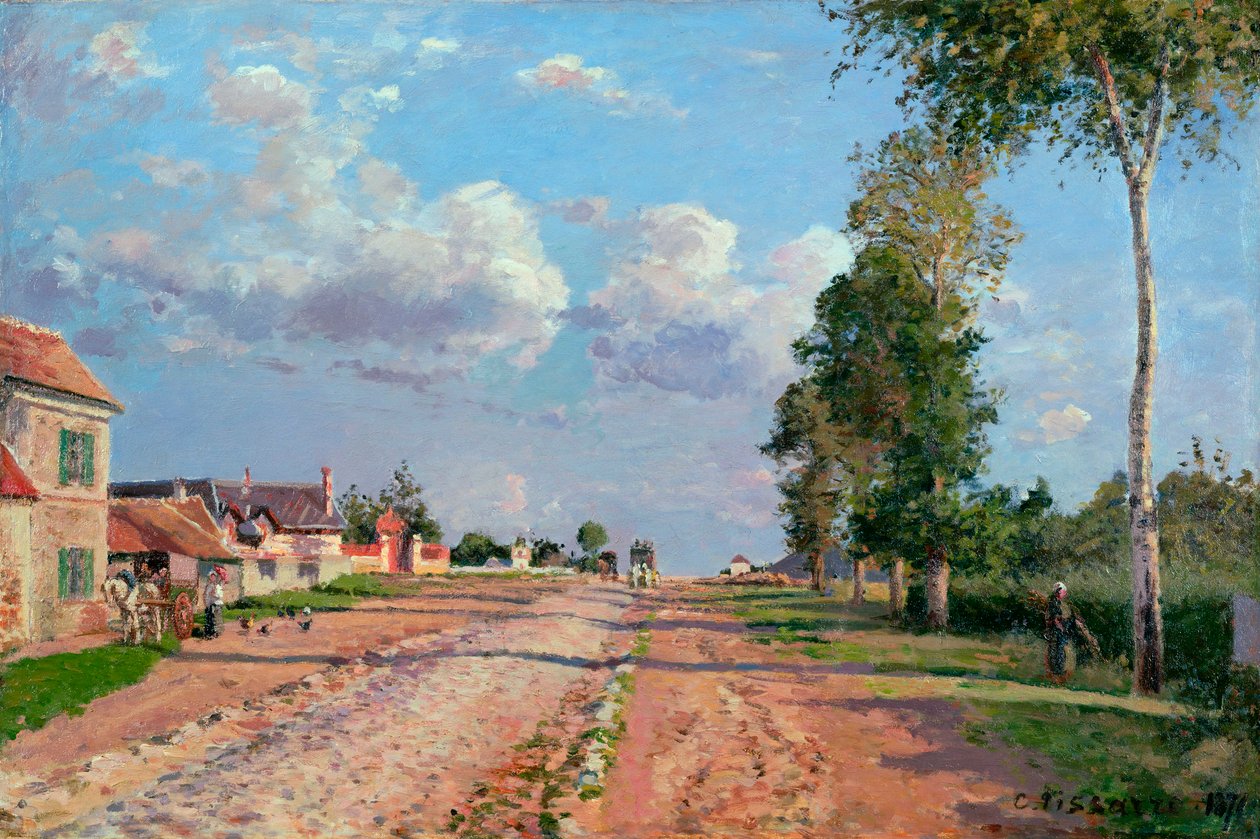 Ruta de Versalles, Rocquencourt, 1871 de Camille Jacob Pissarro