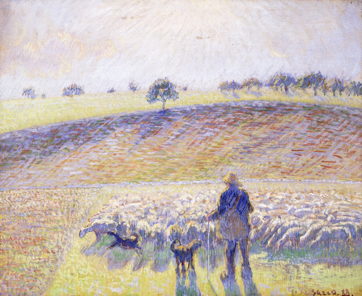 Pastor con ovejas, 1888 de Camille Jacob Pissarro