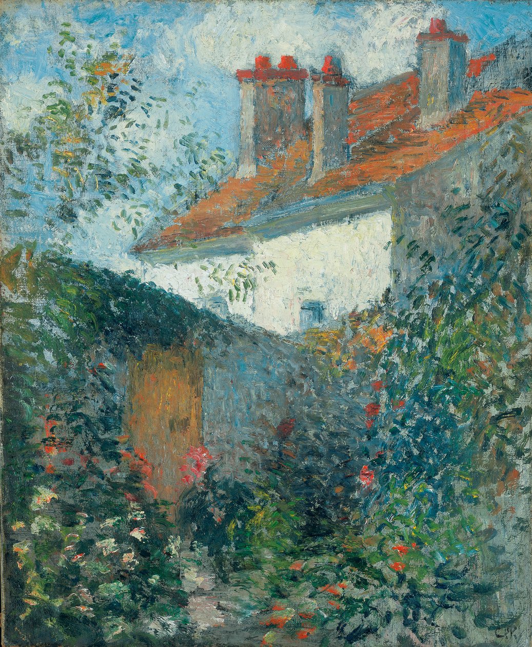 Estudio en Pontoise, c.1878 de Camille Jacob Pissarro