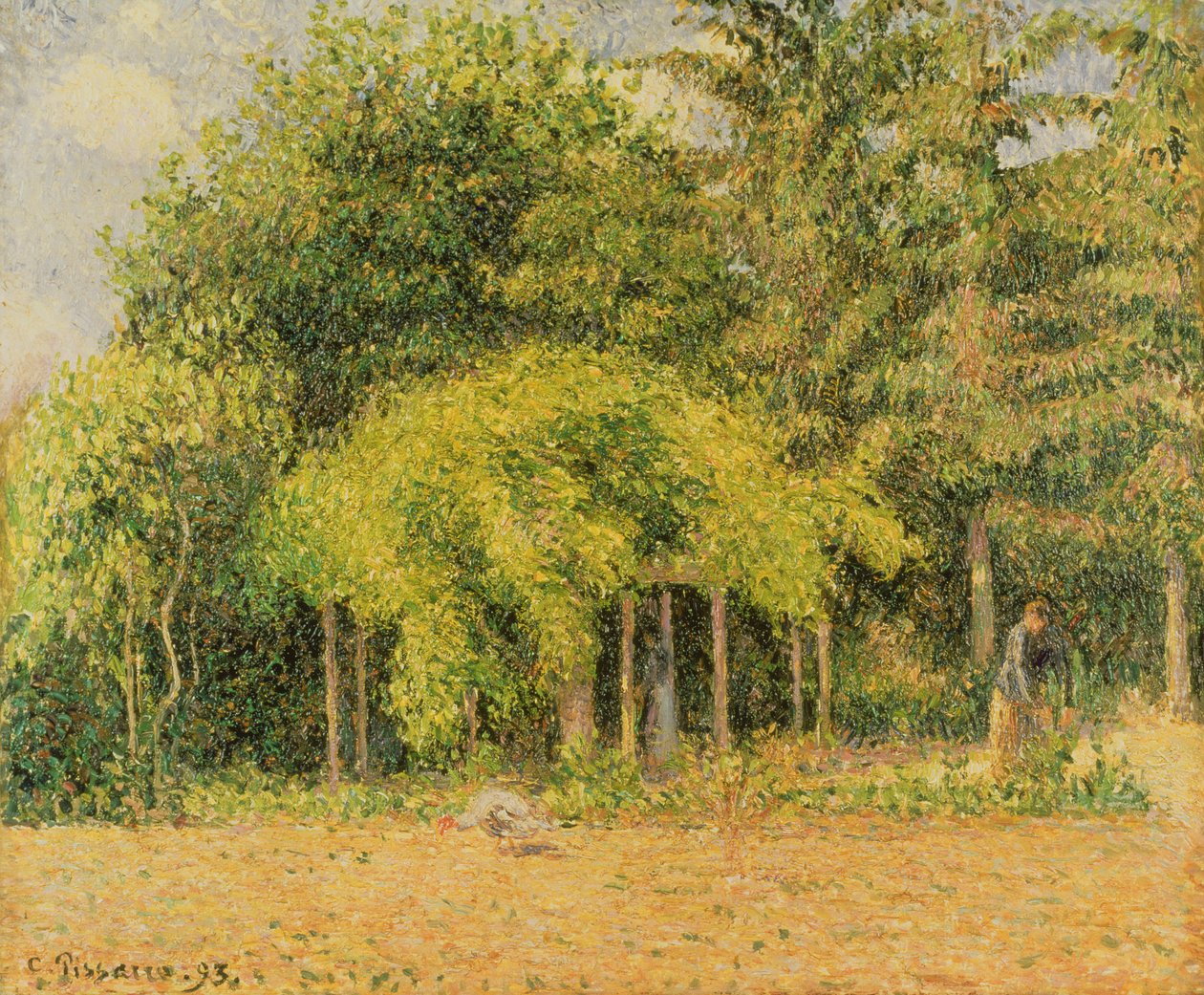 El cenador en Eragny, 1893 de Camille Jacob Pissarro
