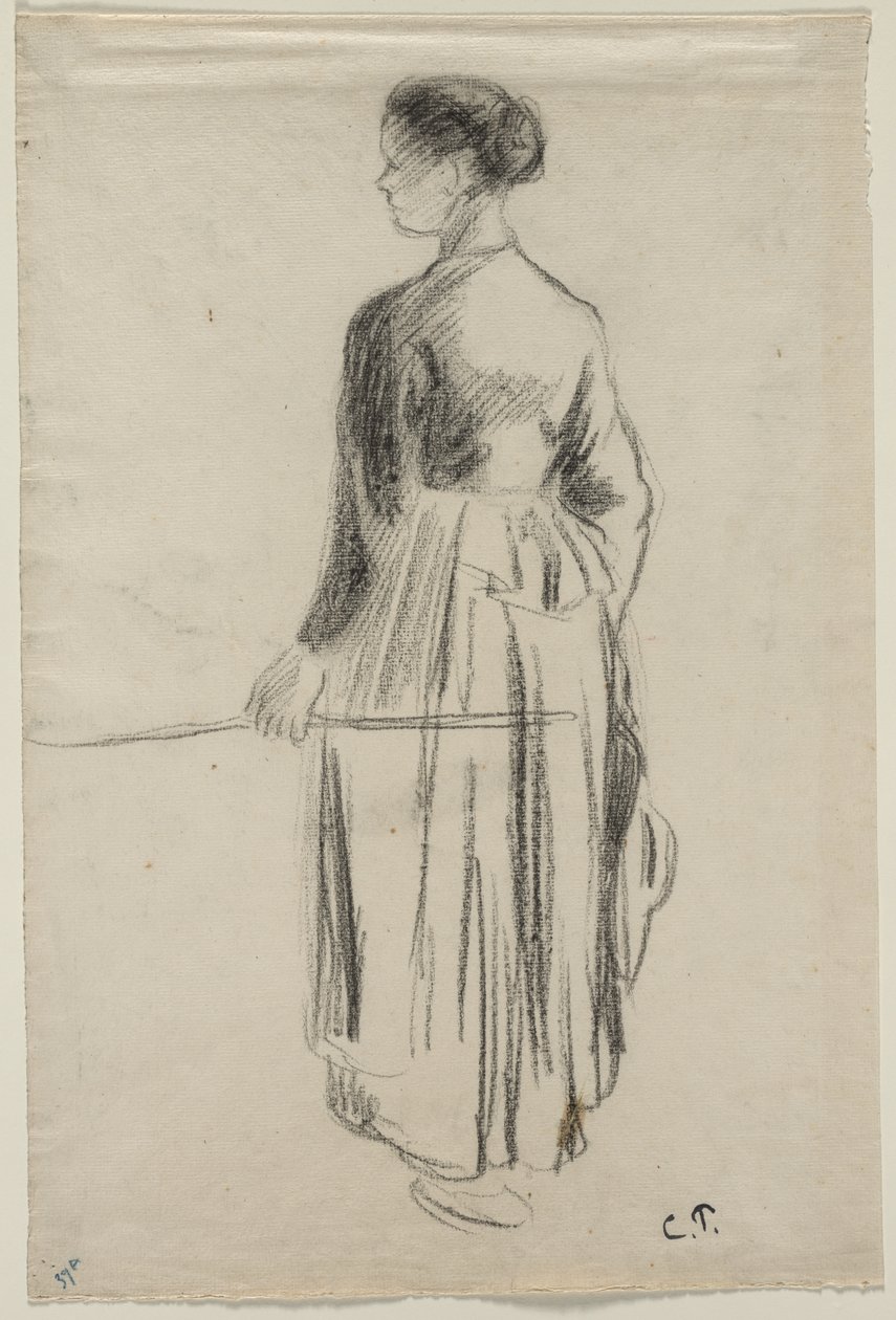 La Pastora, Eragny, 1886 de Camille Jacob Pissarro
