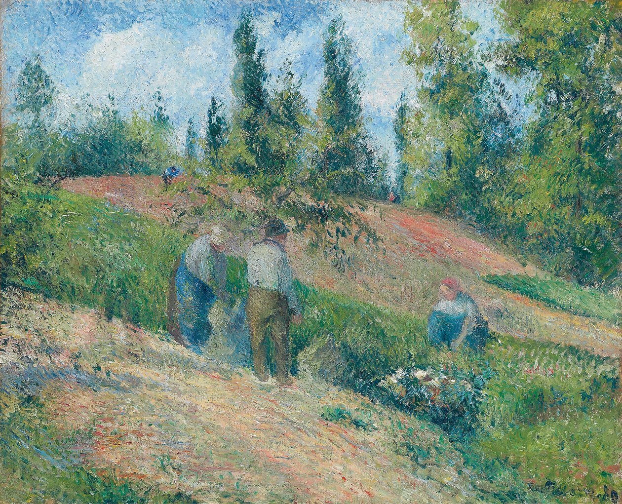 La cosecha, Pontoise, 1880 de Camille Jacob Pissarro