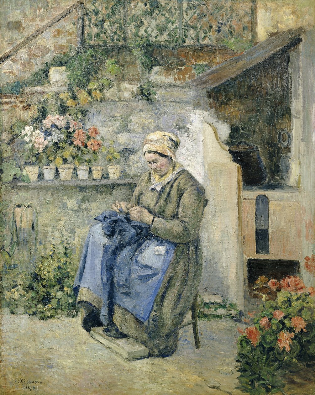 La madre alegre de Camille Jacob Pissarro