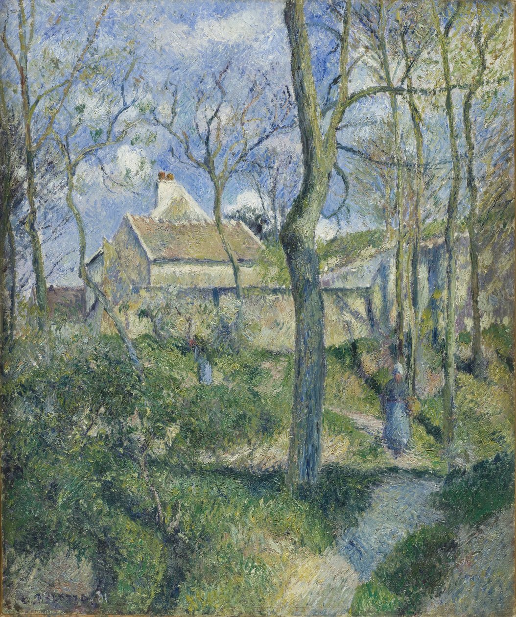 El Camino a Les Pouilleux, Pontoise, 1881 de Camille Jacob Pissarro
