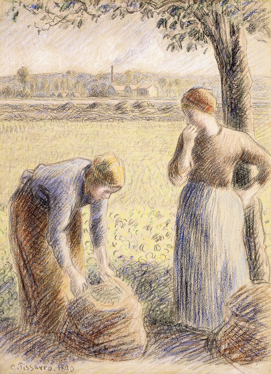 Los recolectores de Camille Jacob Pissarro