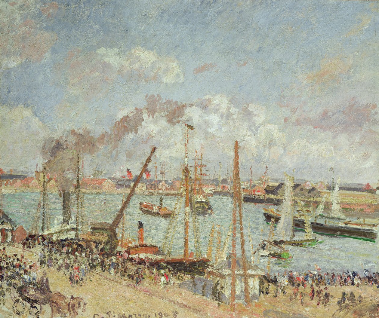 El Puerto de Le Havre, Tarde, Sol, 1903 de Camille Jacob Pissarro