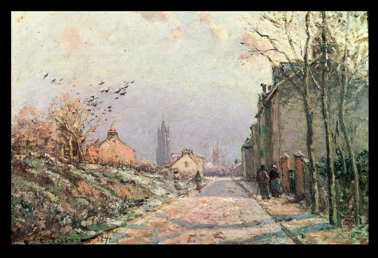 La Ruta, Efecto de Invierno, 1872 de Camille Jacob Pissarro