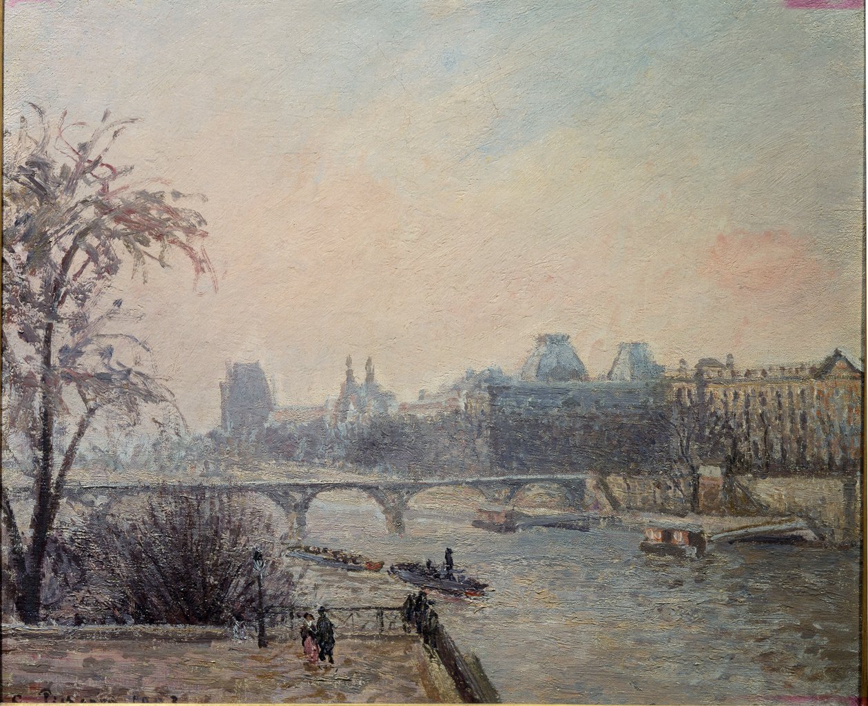 El Sena y el Louvre de Camille Jacob Pissarro