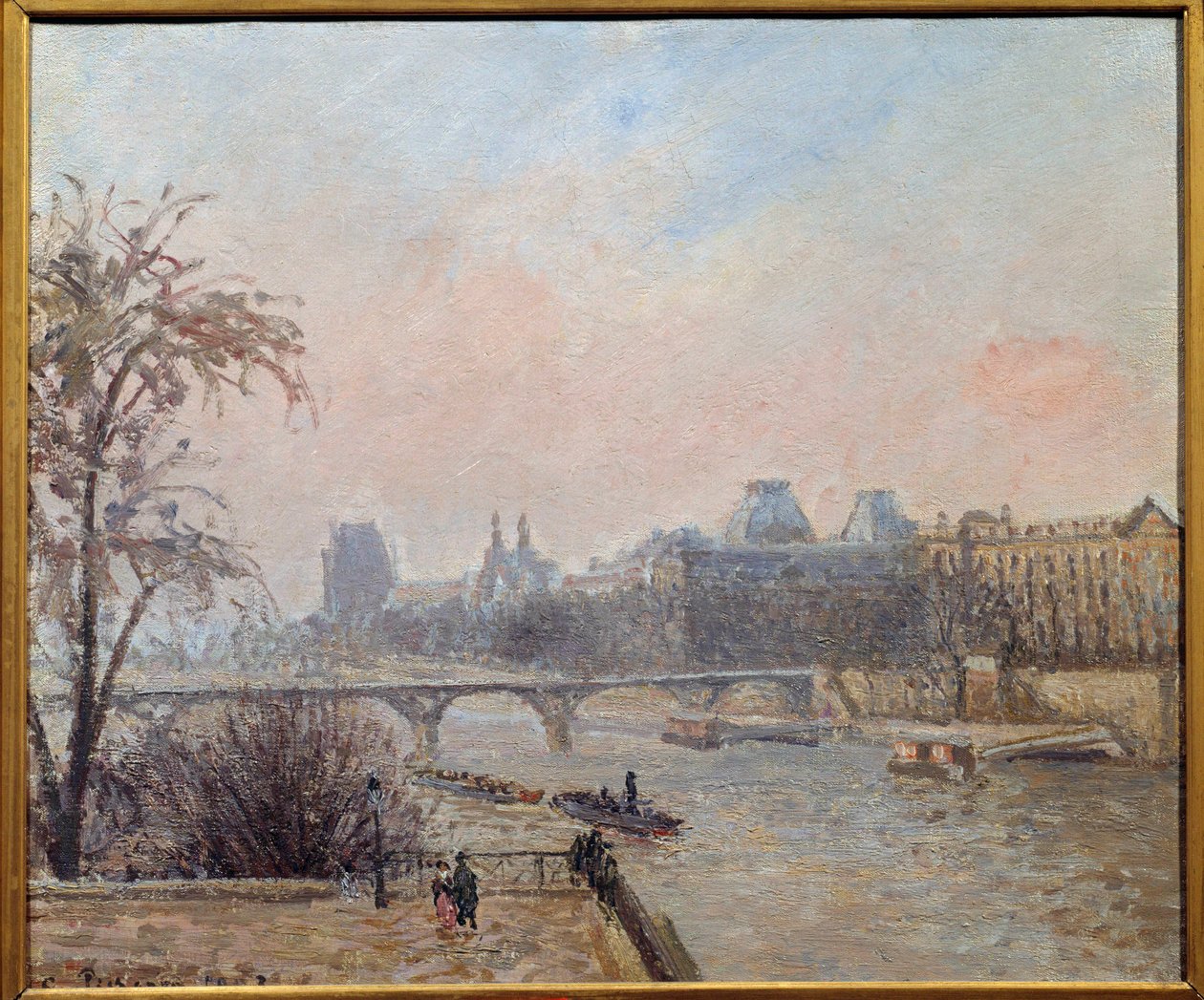 El Sena y el Louvre en 1903 de Camille Jacob Pissarro