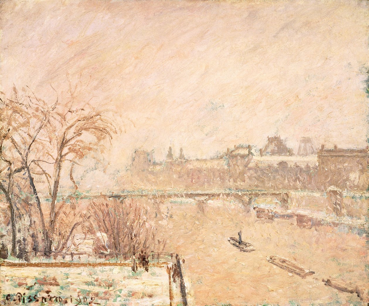 El Sena desde el Pont-Neuf de Camille Jacob Pissarro