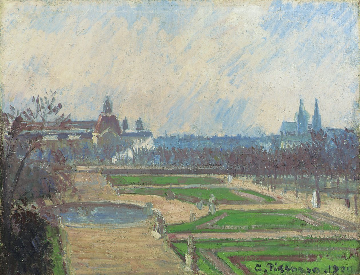 Las Tullerías y el Louvre, 1900 de Camille Jacob Pissarro