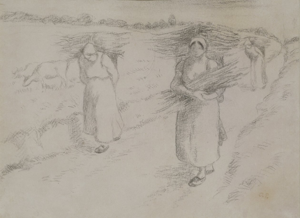 Los recolectores de ramas, c.1896 de Camille Jacob Pissarro