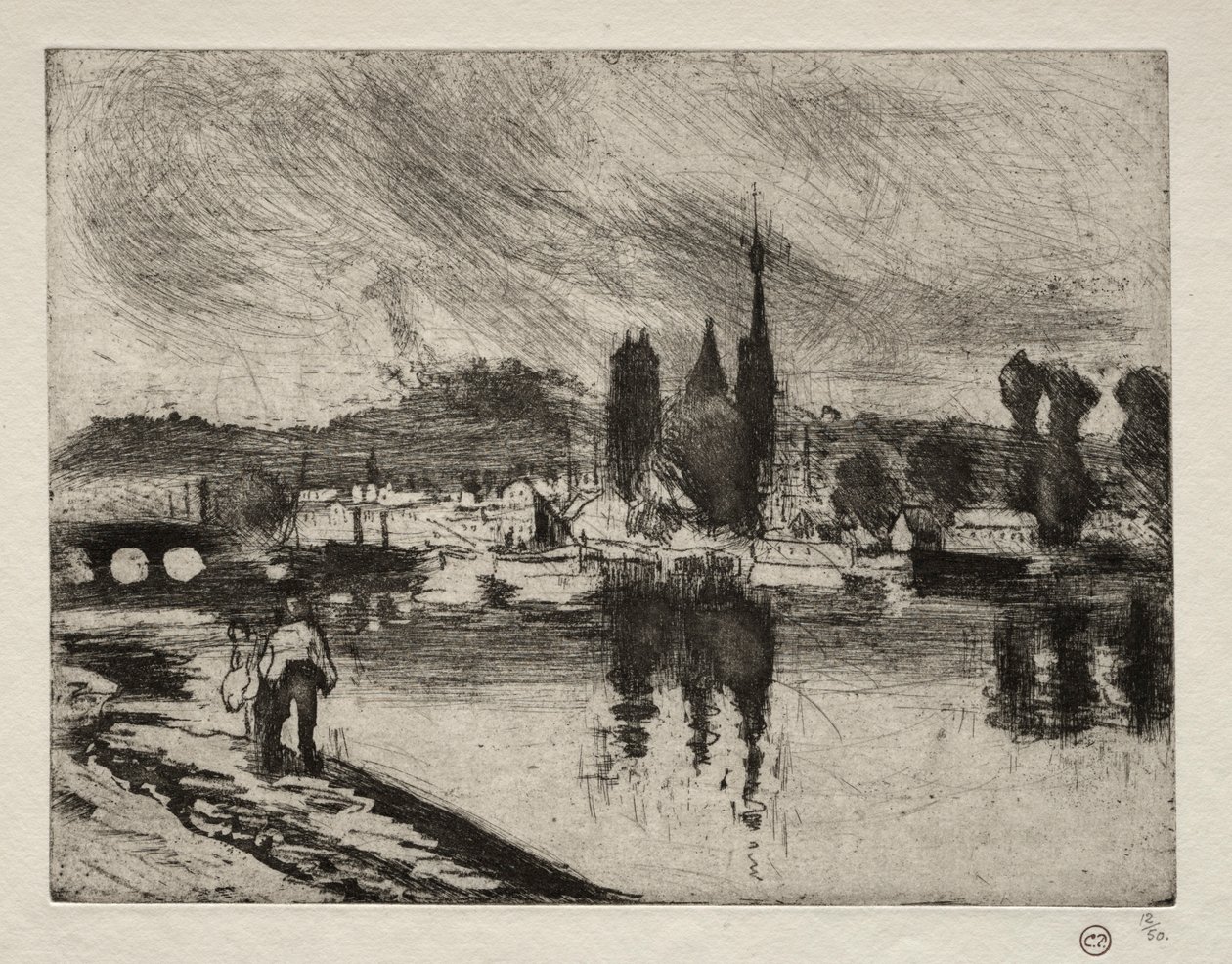 Vista de Rouen, 1884 de Camille Jacob Pissarro