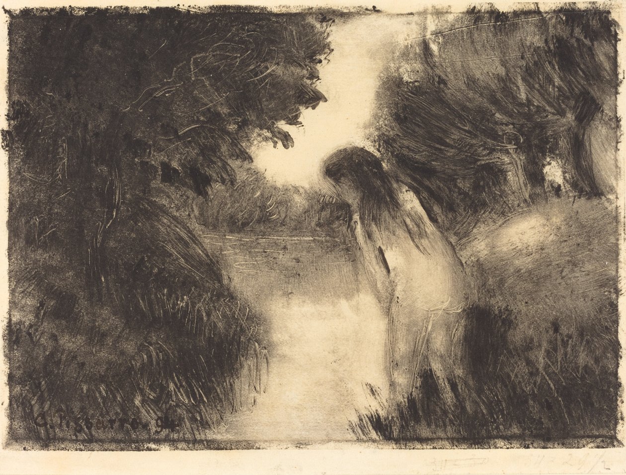 Un Bañista, 1894 de Camille Pissarro