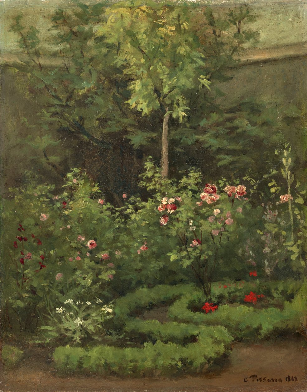 Un Jardín de Rosas de Camille Jacob Pissarro