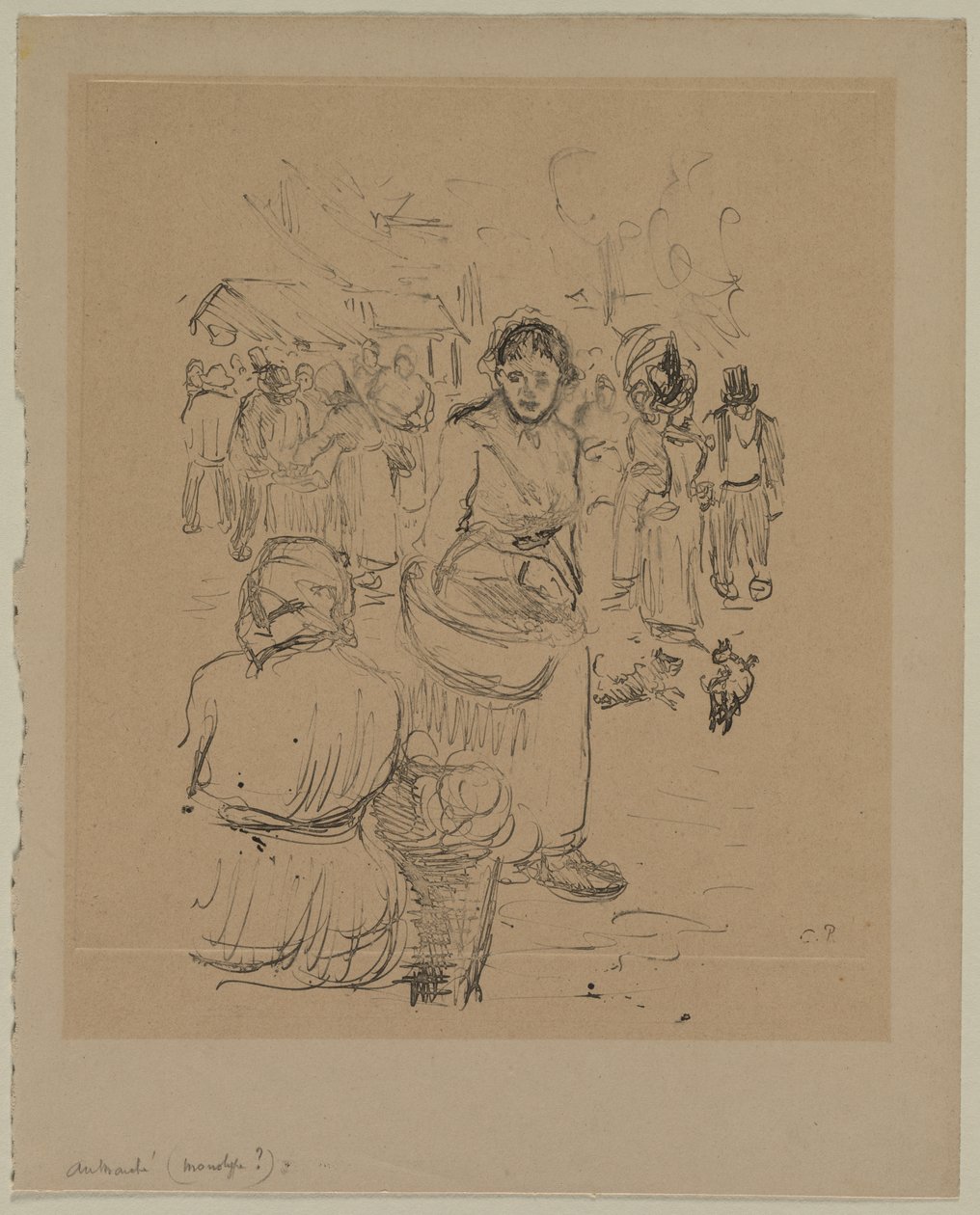 En el mercado de Camille Pissarro