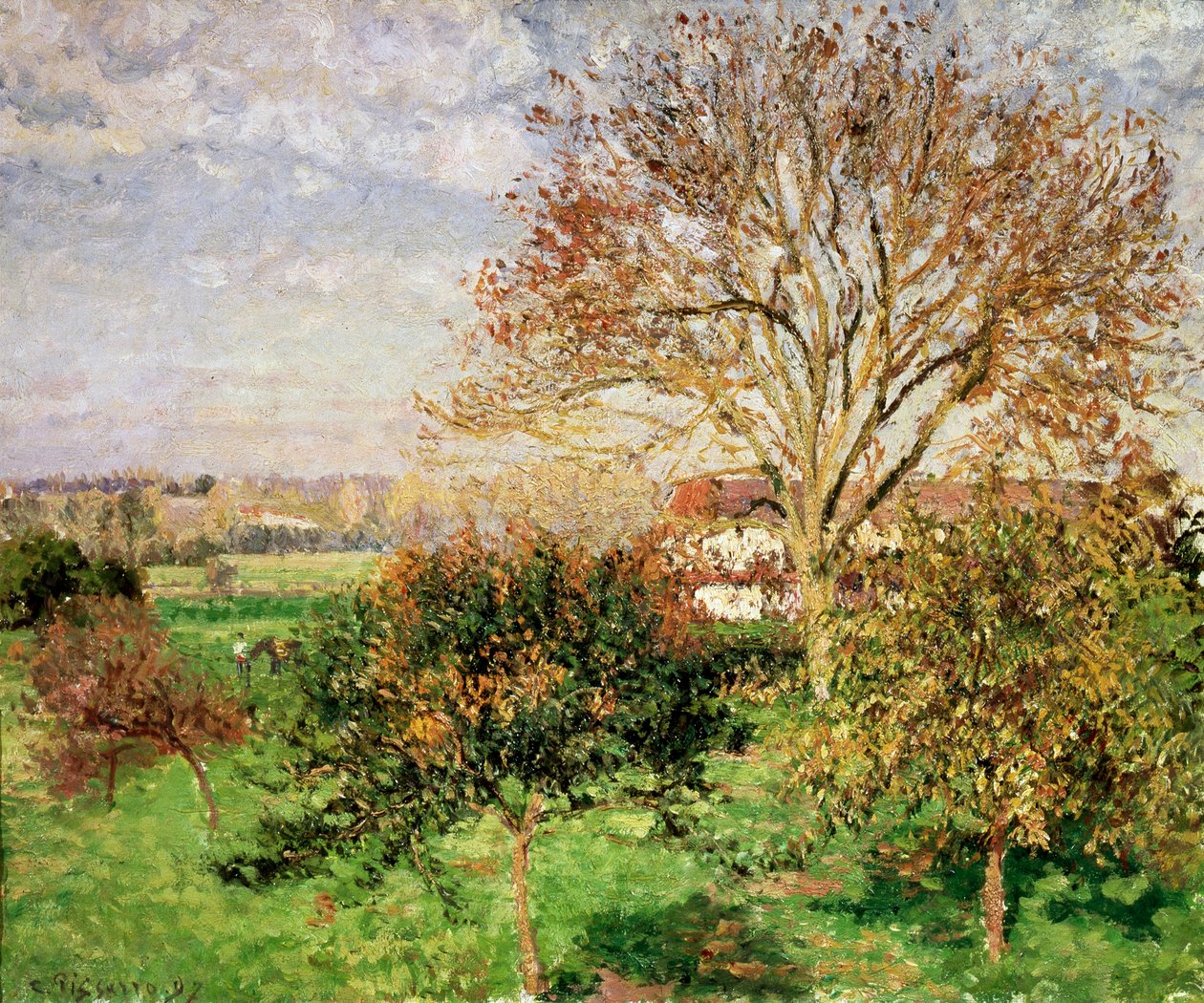 Mañana de otoño en Éragny, 1897 de Camille Jacob Pissarro
