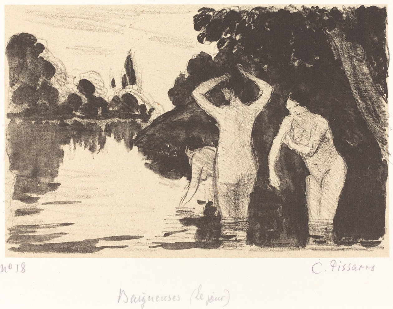 Baigneuses, c. 1895 de Camille Pissarro