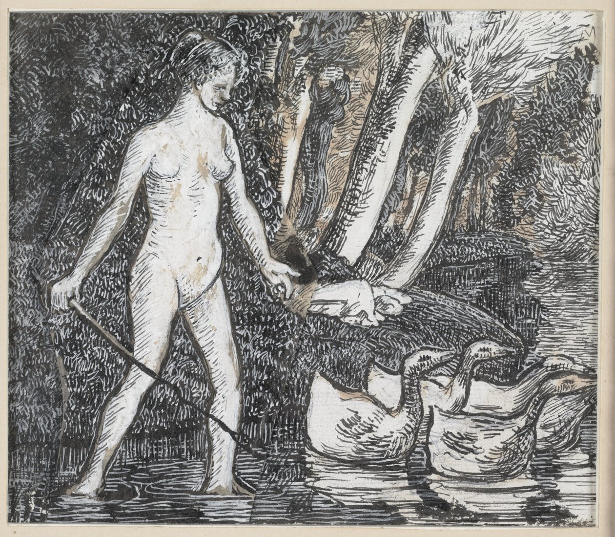 Bañista con Gansos, 1895 de Camille Jacob Pissarro