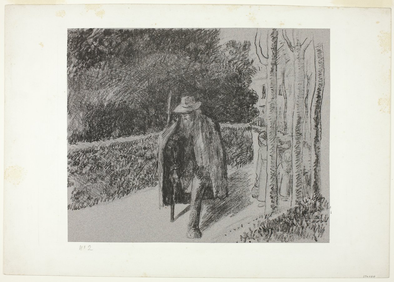 Mendigo con muleta de Camille Pissarro