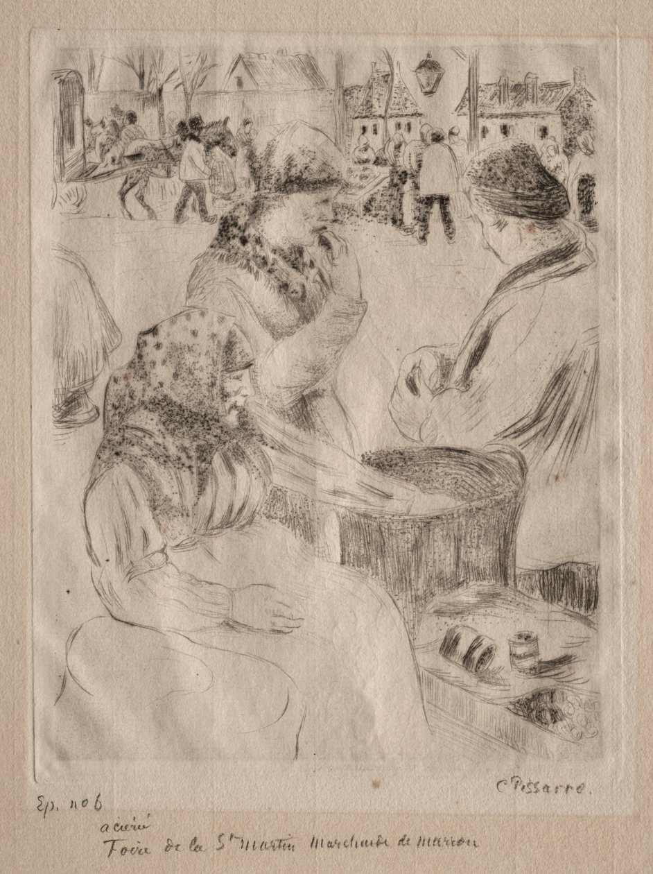 Vendedor de castañas de Camille Pissarro