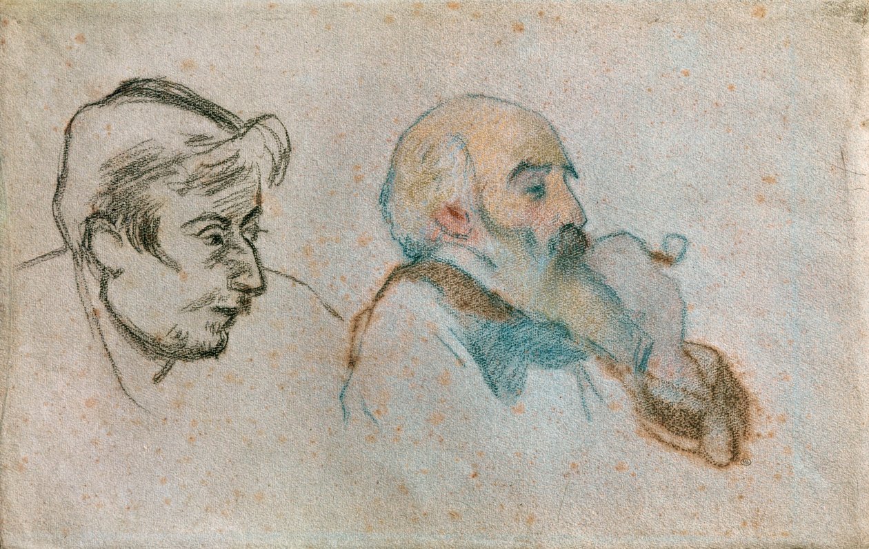 Retratos dobles de Gauguin y Pissarro ... de Camille Pissarro