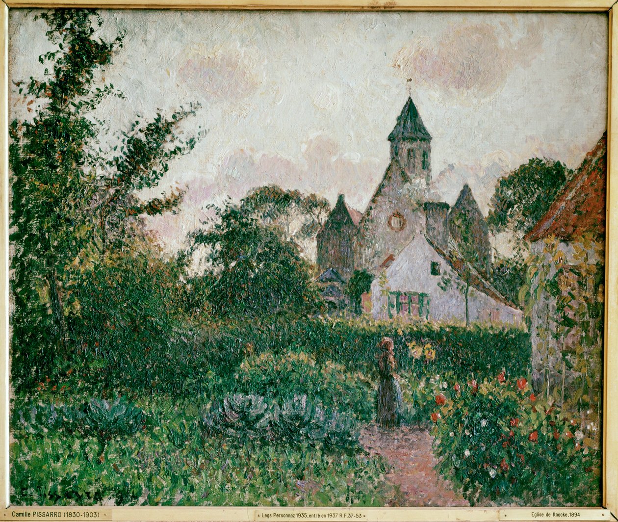 Iglesia de Knokke (óleo sobre lienzo) de Camille Pissarro
