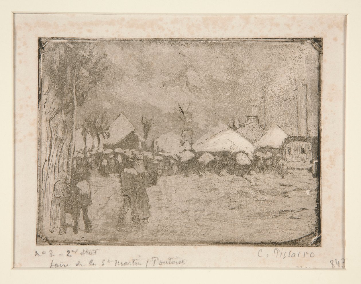 Feria de San Martín, ? Pontoise (Feria de San Martín, en Pontoise) de Camille Pissarro